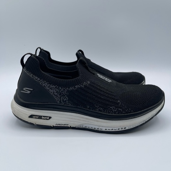 SKECHERS WORKOUT WALKER , HYPER BURST Trainers , Black, Size 6 - Picture 1 of 7